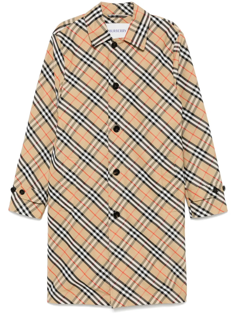 

Пальто в клетку Vintage Check BURBERRY, нейтральный