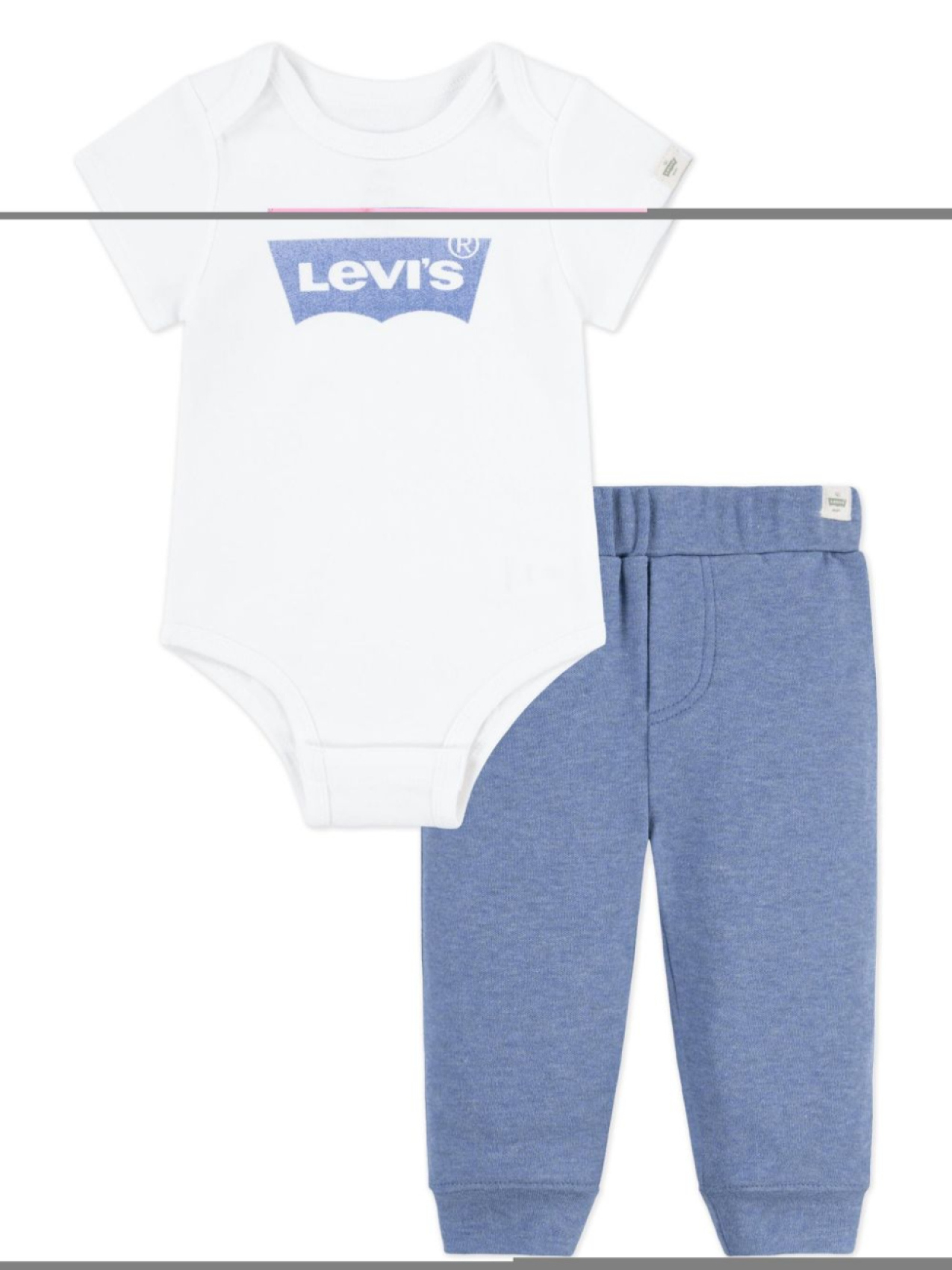 

Комплект из боди и брюк с логотипом Levi's Kids, синий