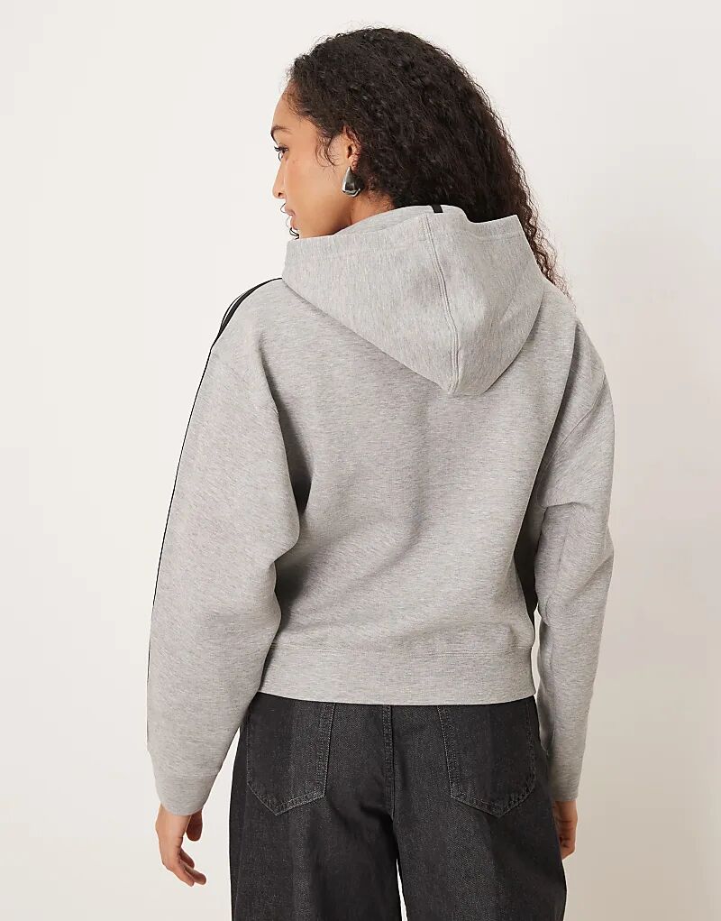 Толстовка Adidas Originals Spacer с застежкой-молнией серого цвета — фото 4