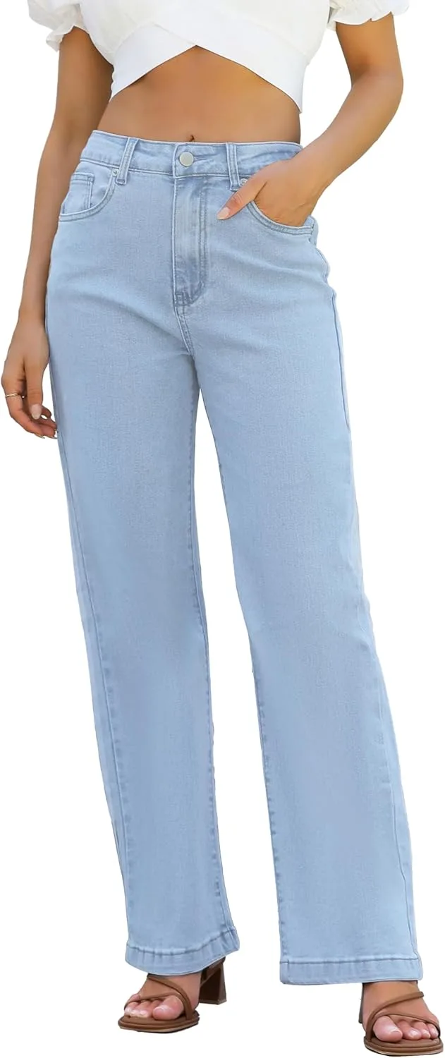 

Женские джинсы High Waisted Straight Leg с эффектом контроля живота ETTELO