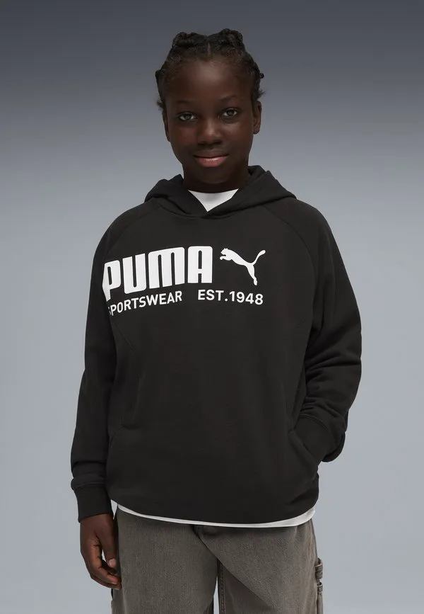 Спортивная свободная толстовка с капюшоном Puma, Black — фото 2