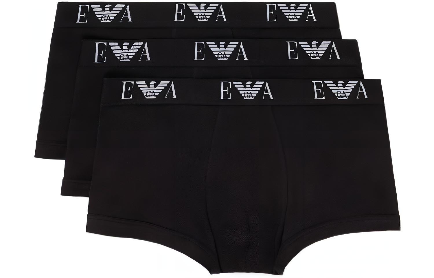 Тройная упаковка боксеров с логотипом Monogram EMPORIO ARMANI — фото 3