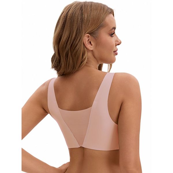 

Женский бюстгальтер push up без косточек с глубоким вырезом wirefree seamless mesh Inspire Chic, Pink