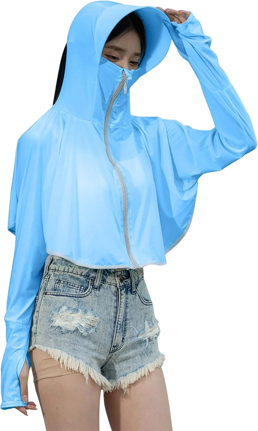 Женская куртка UPF 50+ Protection Hoodie, Light Blue