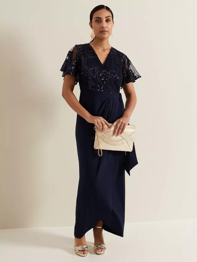

Платье Phase Eight Petite Minty Embellished Bodice Maxi, темно-синий