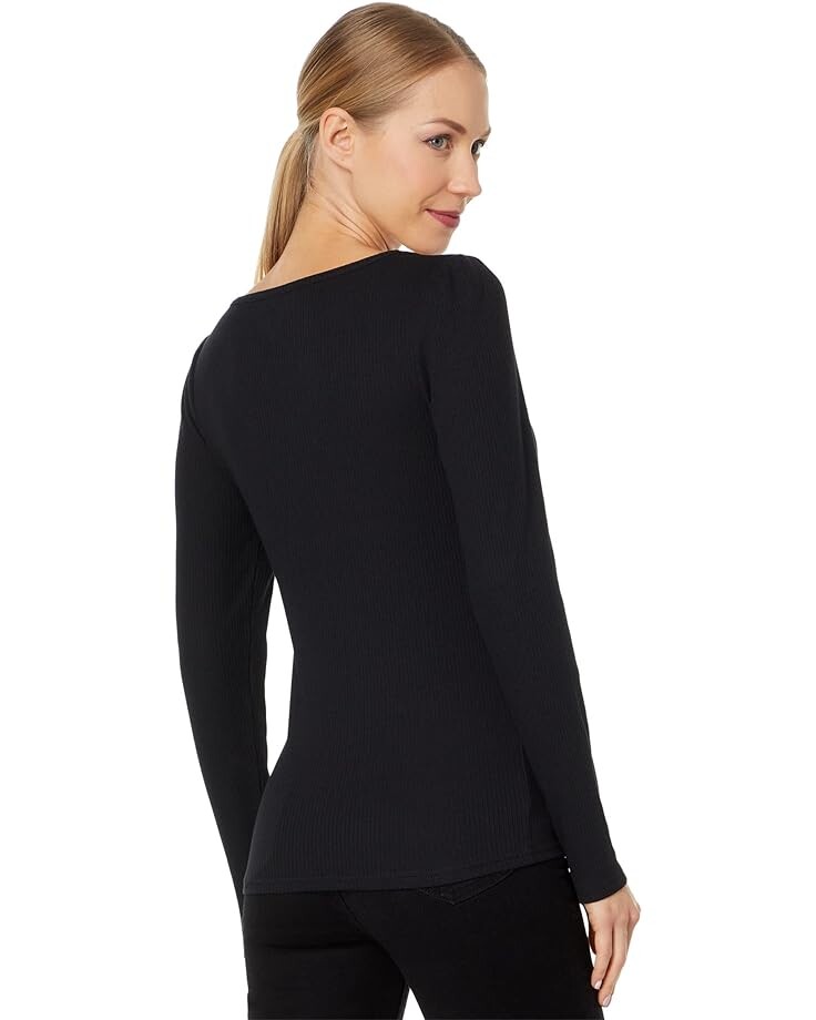 

Топ U.S. POLO ASSN. Long Sleeve Square Neck Rib Top, черный