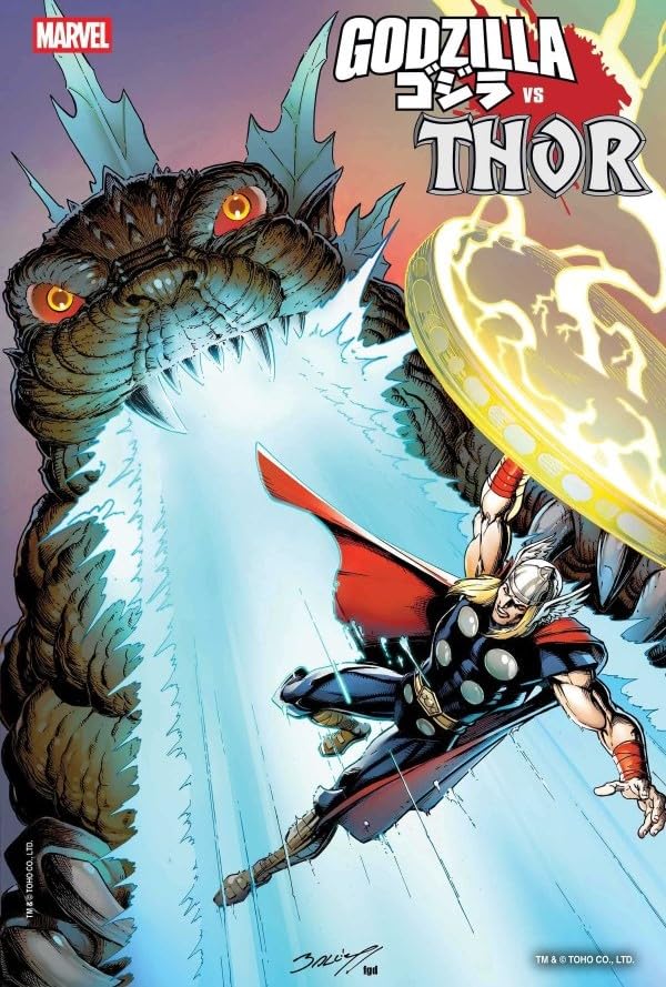 

Godzilla vs. Thor #1 Mark Bagley Foil Variant Cover with Rated Comics Acrylic Backer (Rated Comics)