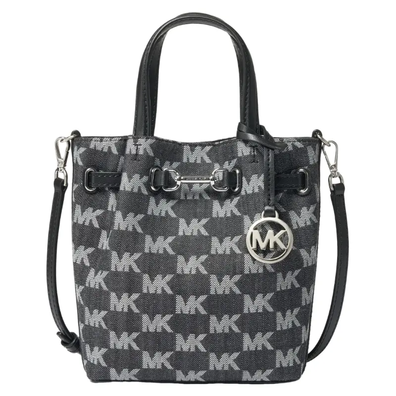 

MICHAEL KORS Карсон искусственная кожа монограмм поясная сумка малая женская black