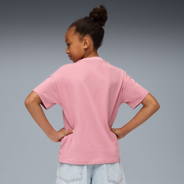 Футболка свободного кроя для больших детей Puma Wardrobe Essentials, розовый — фото 2