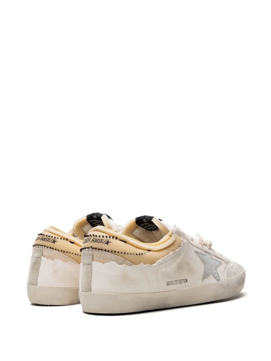 Golden Goose кроссовки Super-Star Penstar "Белый/Серебряный/Бежевый", белый — фото 3