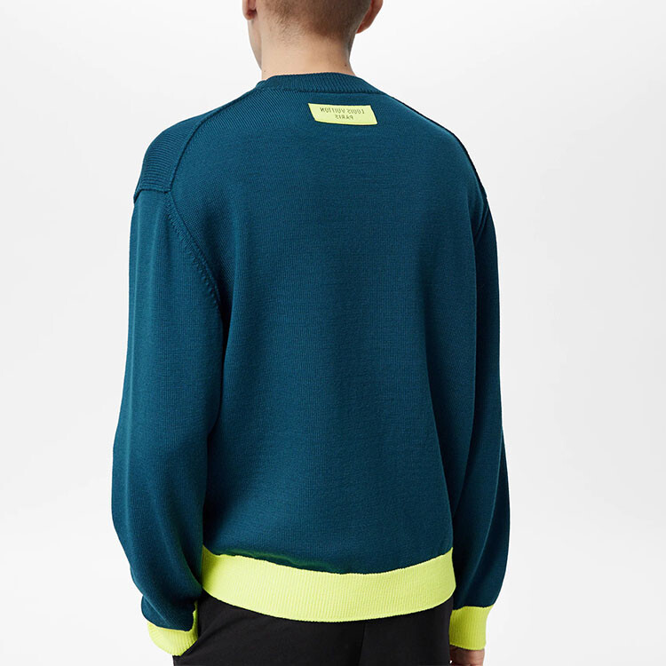 Новые квартальные продукты LV Sweater Men Louis Vuitton, зеленый — фото 4
