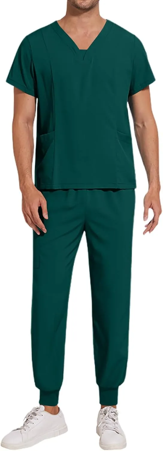 

Мужской комплект униформы WENKOMG1: топ и брюки с карманами