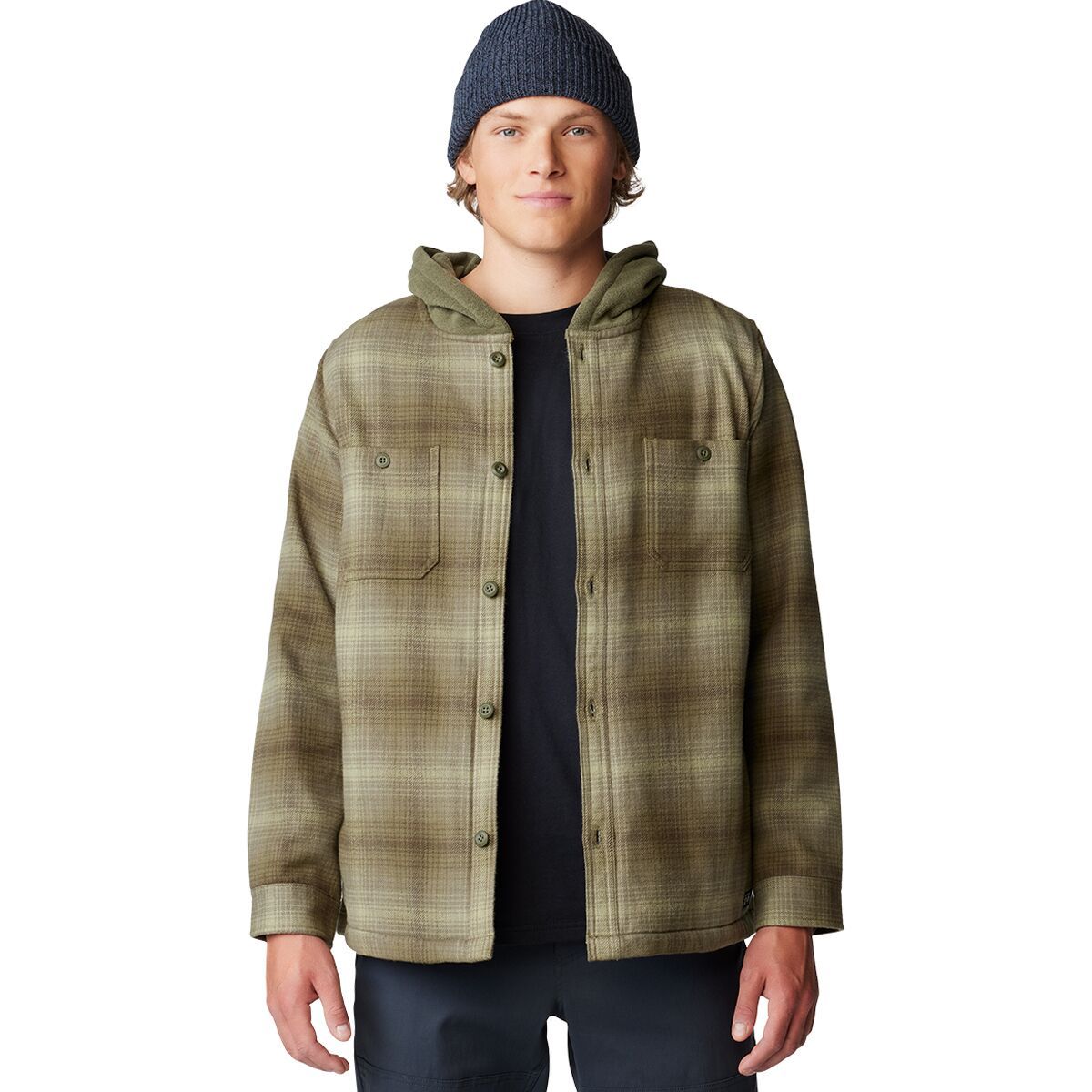 

Плюшеровая рубашка с микрофлисовой подкладкой Mountain Hardwear, цвет dark pine ombre buffalo check print