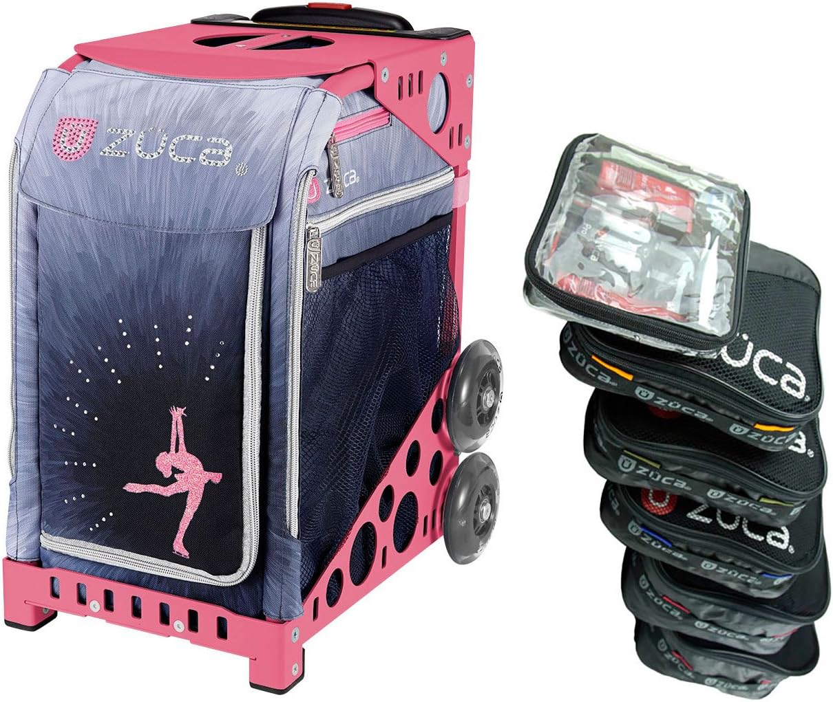 

Спортивная сумка-вкладыш ZUCA Ice Dreamz Lux с розовой рамкой и специальным набором из 5 упаковочных мешочков + косметичка