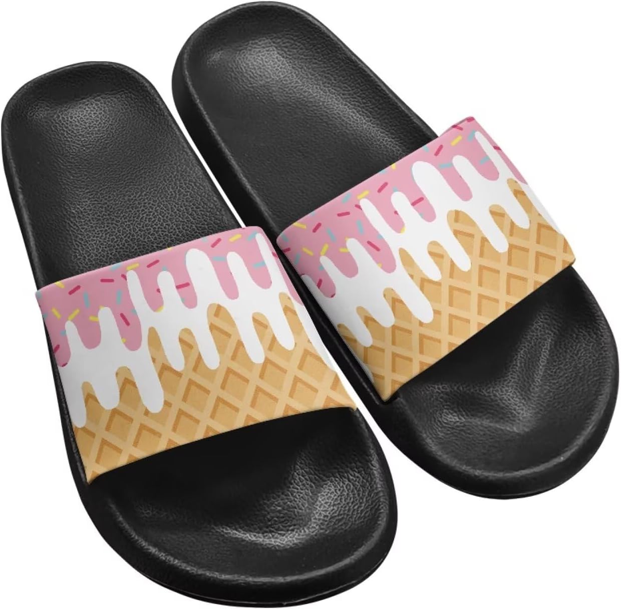 

Hechitok слайды и шлепанцы для женщин и мужчин, бассейновые сандалии Clouds, противоскользящая обувь для ванной и душа, Ice Cream