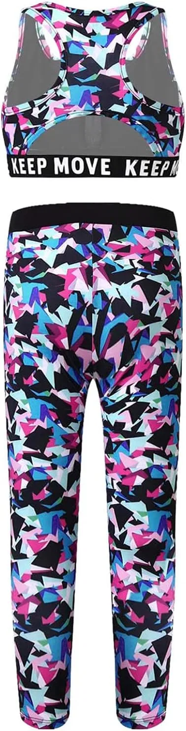 Детский спортивный костюм из топа и леггинсов Moggemol, 2 предмета, Zipper-colorful — фото 2