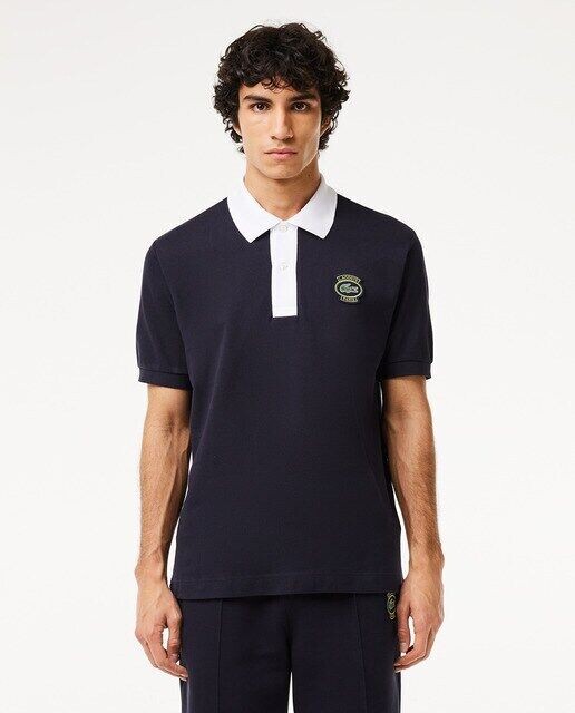

Оригинальное поло L1212 со значком Lacoste Lacoste, темно-синий