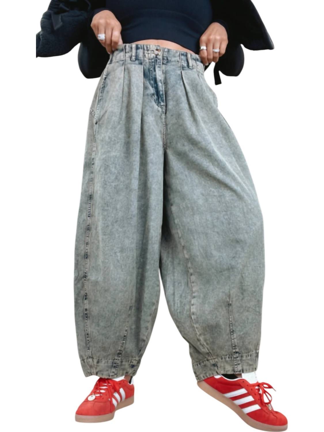 

Вымытые брюки Barrel из денима Oli & Hali, цвет denim