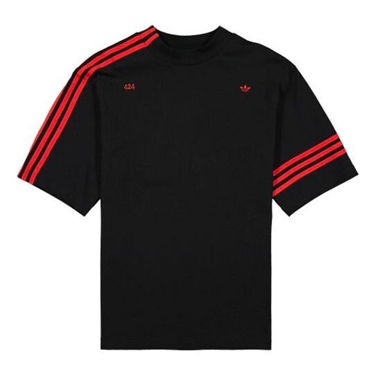 

Футболка adidas originals x 424 R.Y.V. Tee Crossover ribbed High Collar Loose Short Sleeve Black, черный