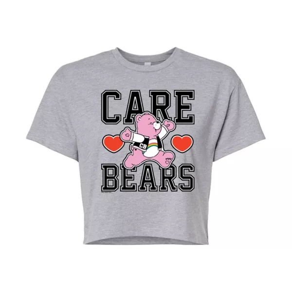 

Детская укороченная футболка в стиле varsity с Care Bears Licensed Character, серый