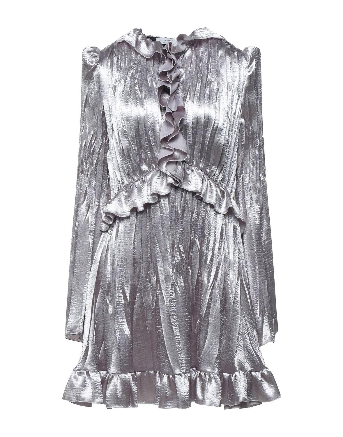 

Мини-платье Philosophy Di Lorenzo Serafini, серебряный