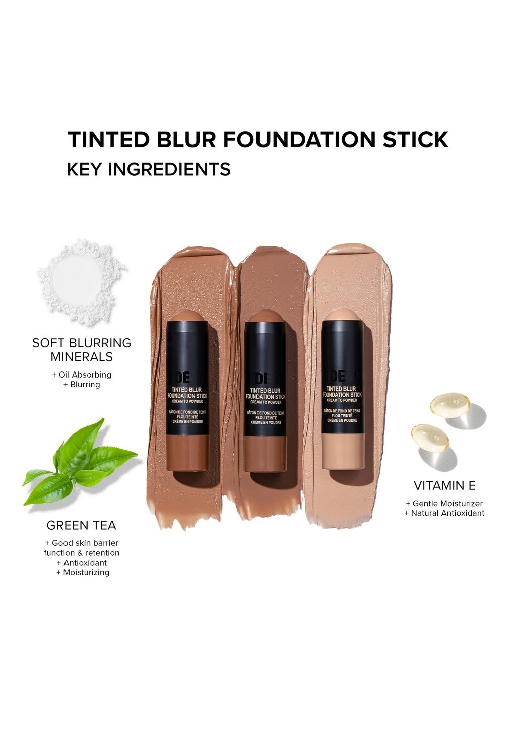 

Тональный крем Tinted Blur Foundation Stick NUDESTIX, бежевый