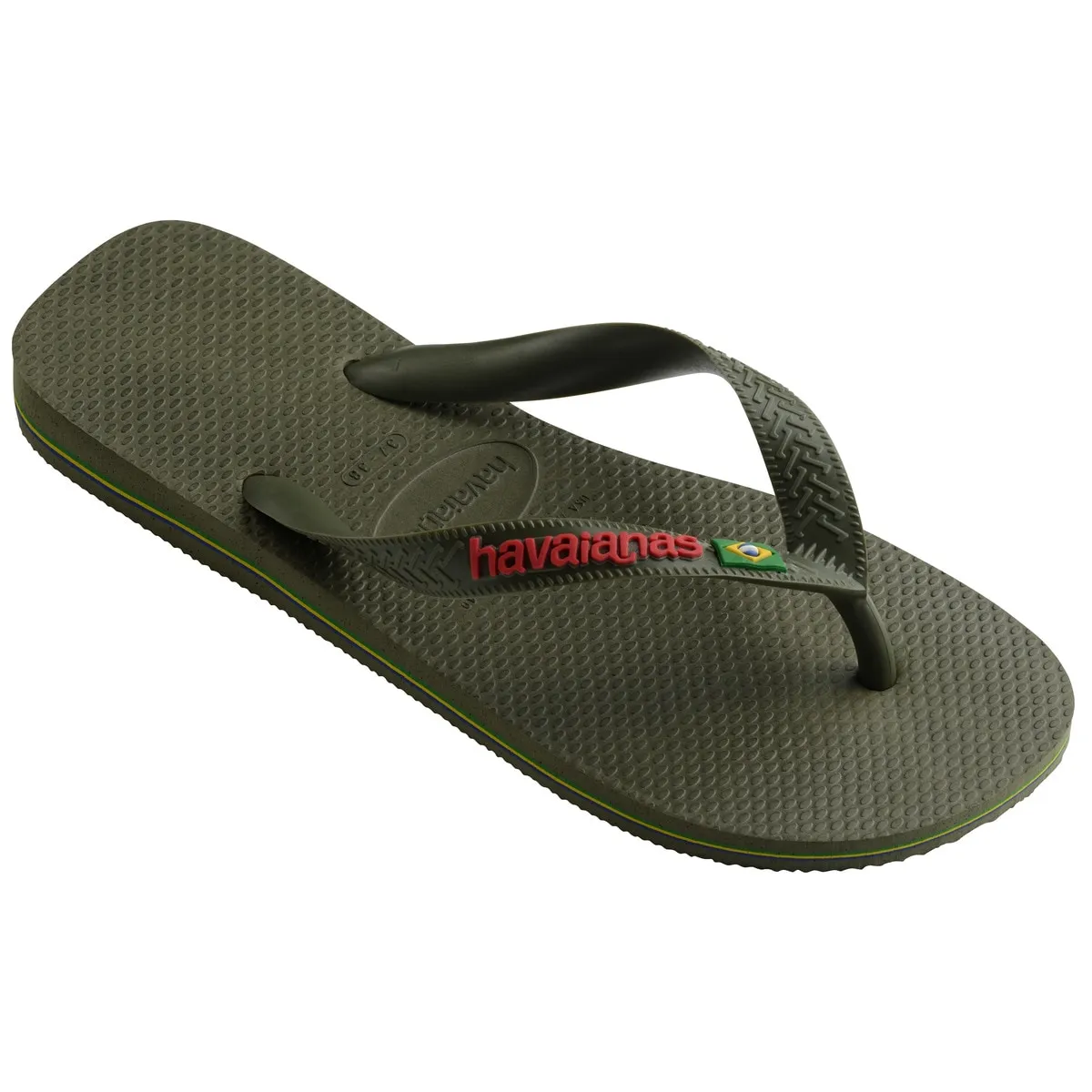 Унисекс шлепанцы с логотипом Бразилии Havaianas, зеленый — фото 2