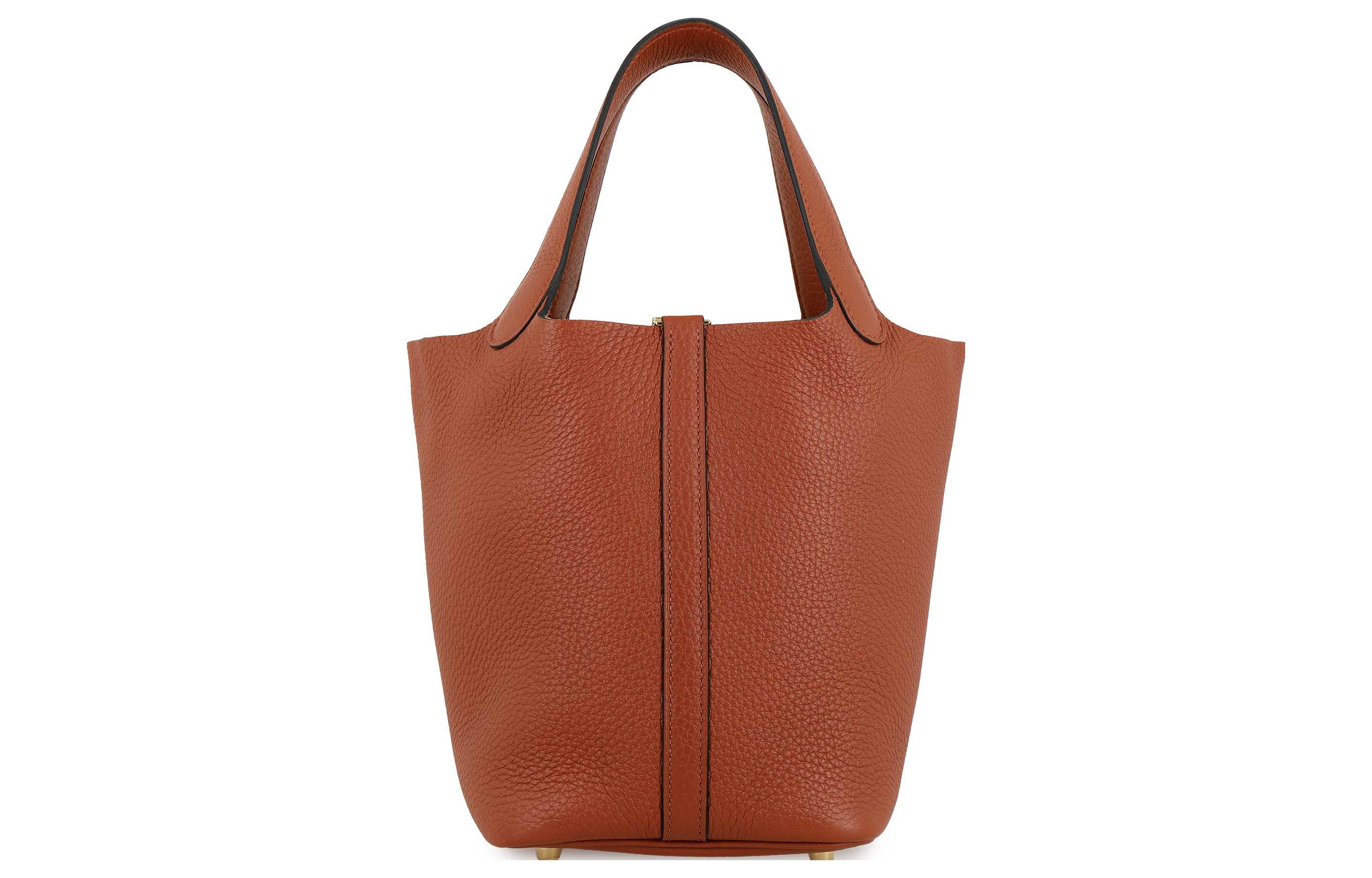 HERMES Сумка Пикотин Лок Клеменс Буллок кожаная корзинка — фото 4