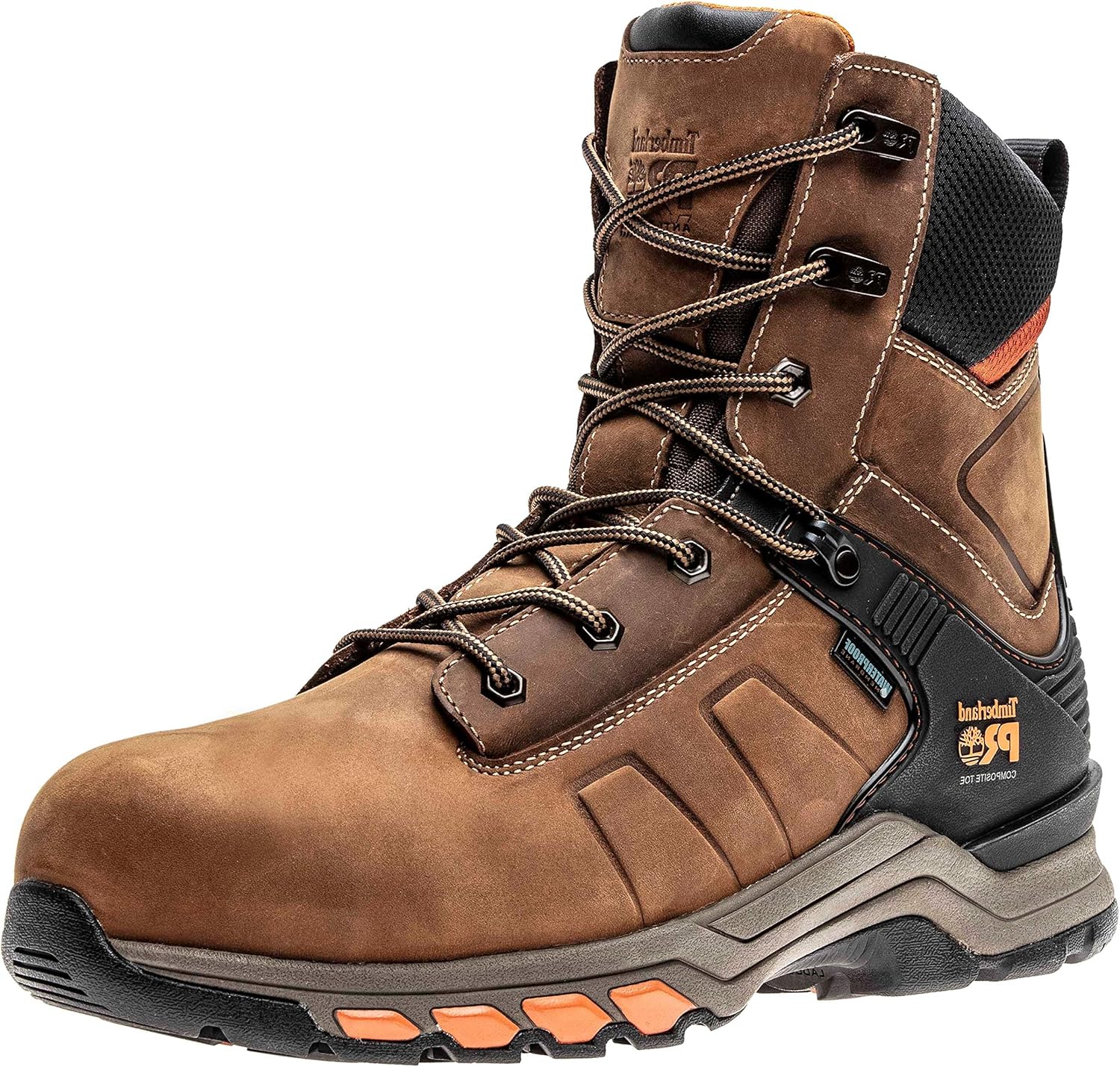 

Мужские промышленные рабочие ботинки Timberland PRO Hypercharge с композитным носком, водонепроницаемые, высота 8 дюймов, коричневый