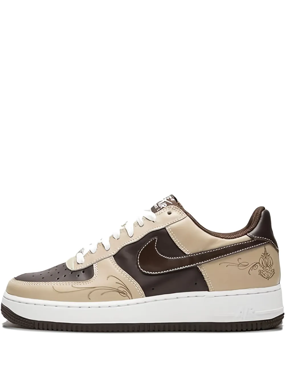

Вышитые кожаные кроссовки Air Force 1 Nike, коричневый