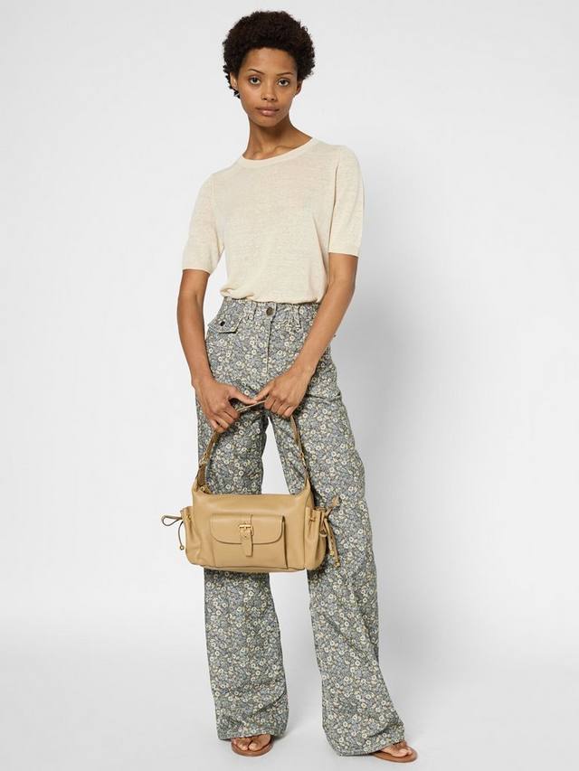 

Джемпер с коротким рукавом из плотного льна jamy Gerard Darel, цвет Natural