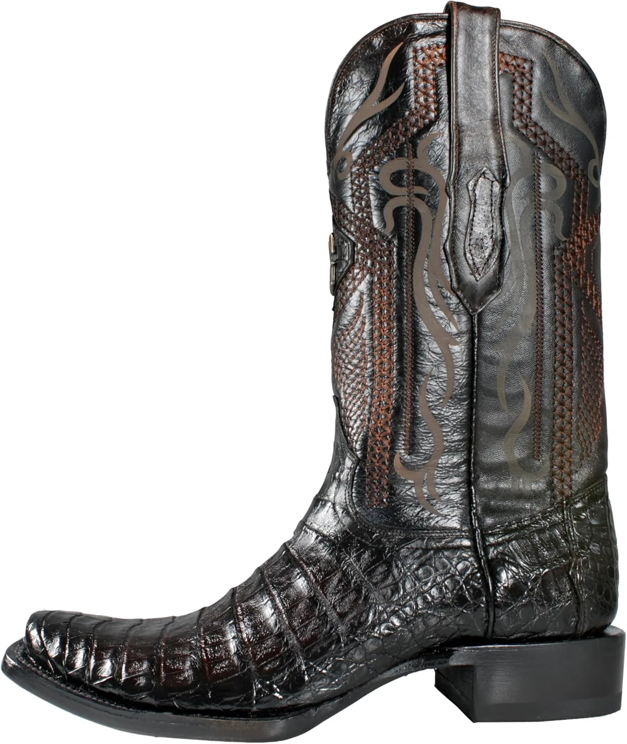 Ковбойские сапоги El General Authentic из кожи каймана, модель Nape Western 137 Generic, коричневый — фото 3