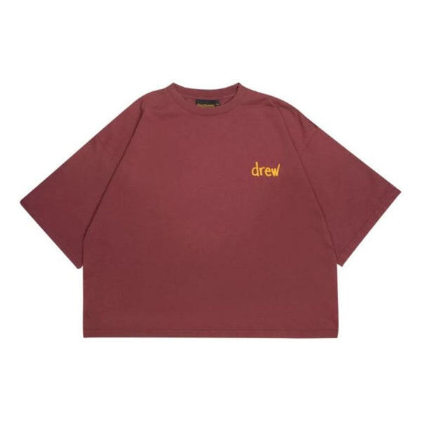 

Футболка scribble boxy t-shirt 'faded maroon' Drew House, бордовый