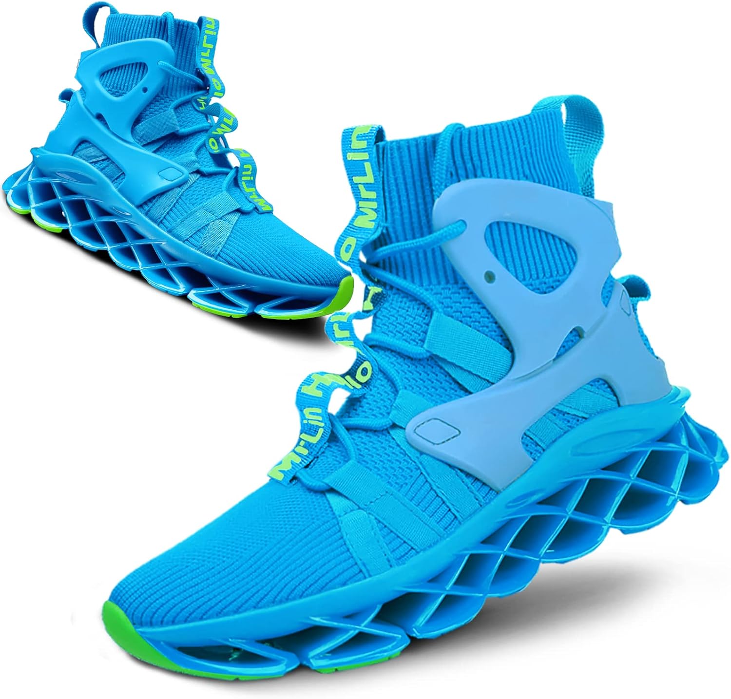 

Мужские кроссовки для бега Hello MrLin с противоскользящей подошвой, для тенниса и ходьбы, блейдовый тип, стиль хип-хоп, светло-голубой