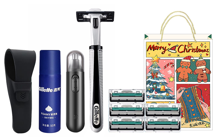 Подарочный набор для бритья Gillette: бритвенный станок + сменная кассета + пена для бритья + триммер — фото 4