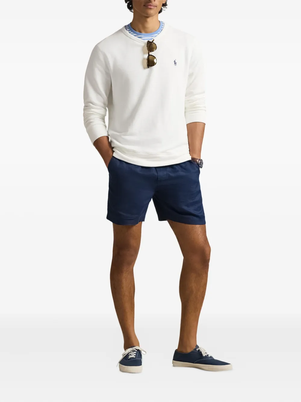 Толстовка с вышивкой Polo Ralph Lauren, белый — фото 2