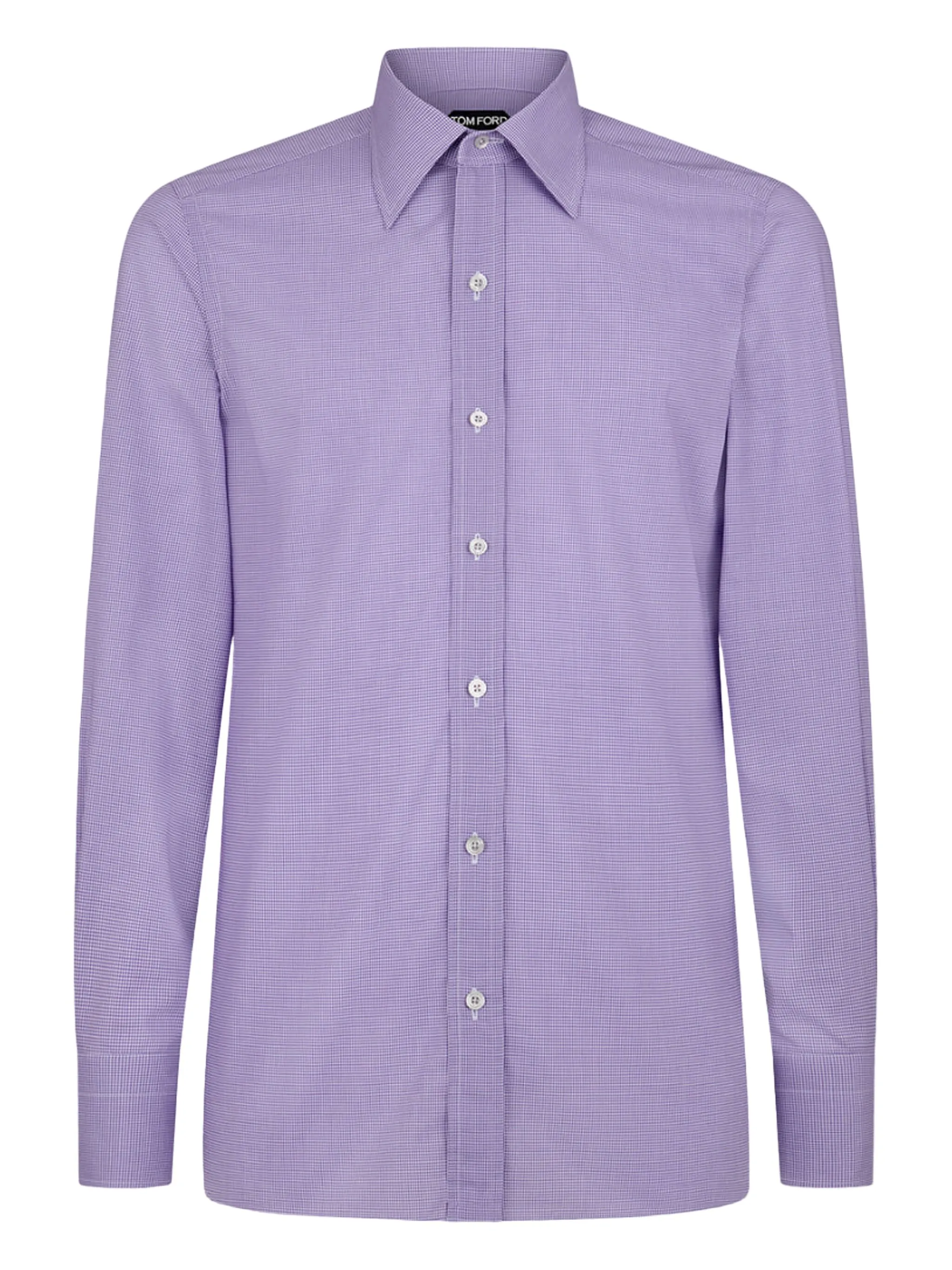

Шелковая рубашка с манжетами на пуговицах Tom Ford, фиолетовый