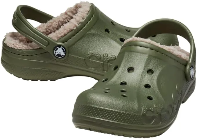 Детские сабо Crocs Baya с подкладкой, зеленый — фото 4