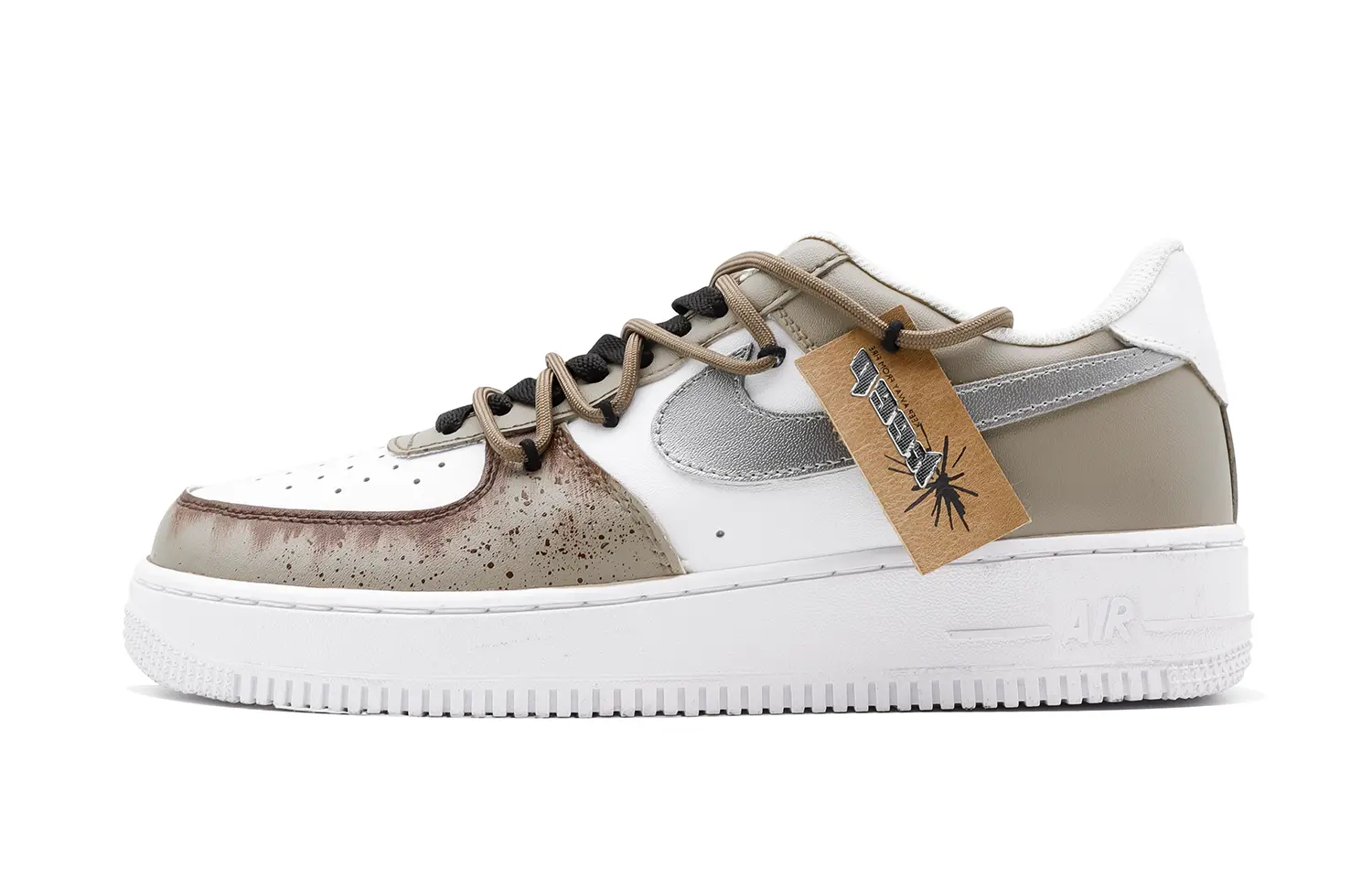 

Кроссовки Nike Air Force 1 Skateboarding Shoes Women's Low-top White/Brown/Red/Silver, белый