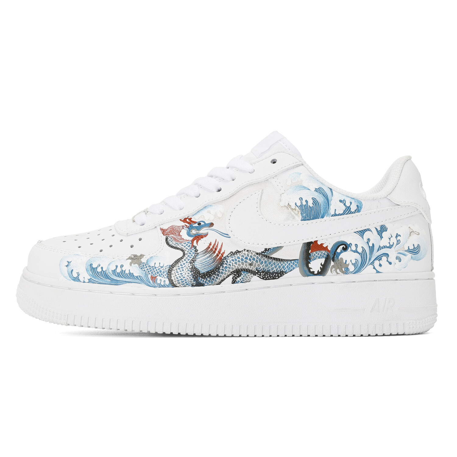 

Кроссовки Nike Air Force 1 Skateboard Shoes Men Low-Top White Blue, белый
