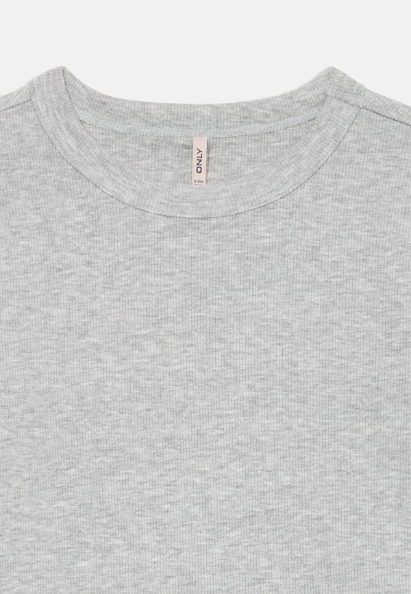 Футболка kogbina life с длинным рукавом и круглым вырезом Only Girls, Light Grey Melange — фото 4