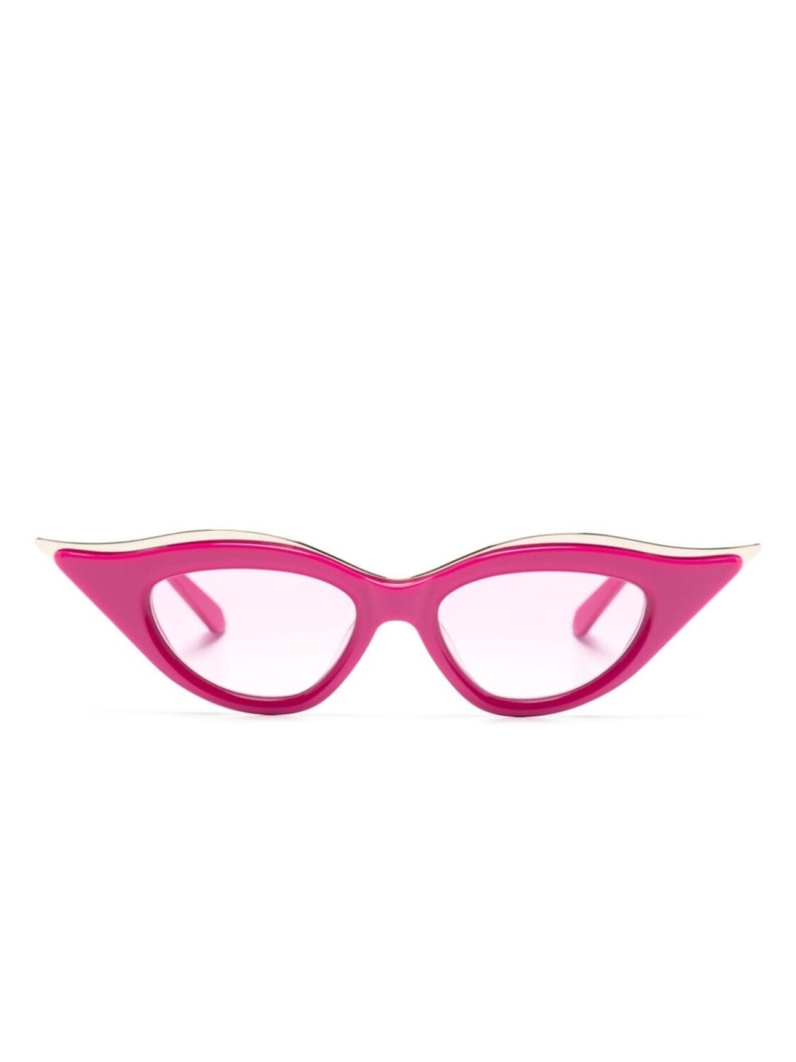 

Valentino Eyewear солнцезащитные очки V-Goldcut II в оправе 'кошачий глаз', розовый