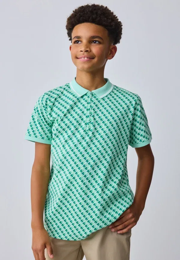Поло Regular Fit, бренд Baker By Ted Baker, зеленый принт