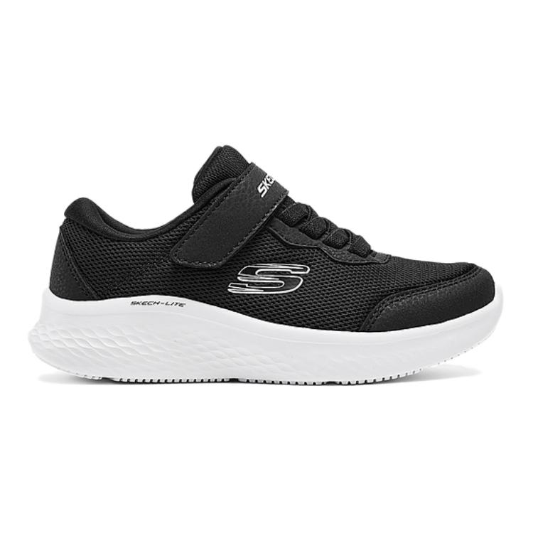 Нескользящая и дышащая детская обувь для повседневной носки Skechers Kids, черный — фото 2