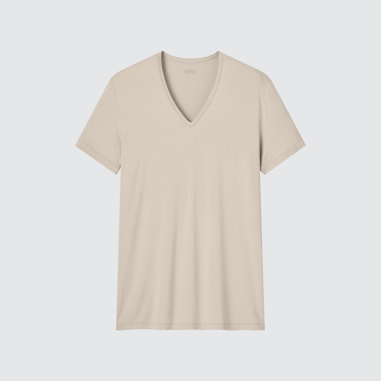 

Футболка Uniqlo Heattech с V-образным вырезом, бежевый