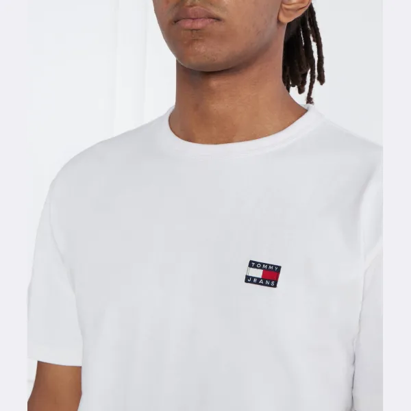 Футболка классического кроя со значком Tommy Hilfiger, белый — фото 4