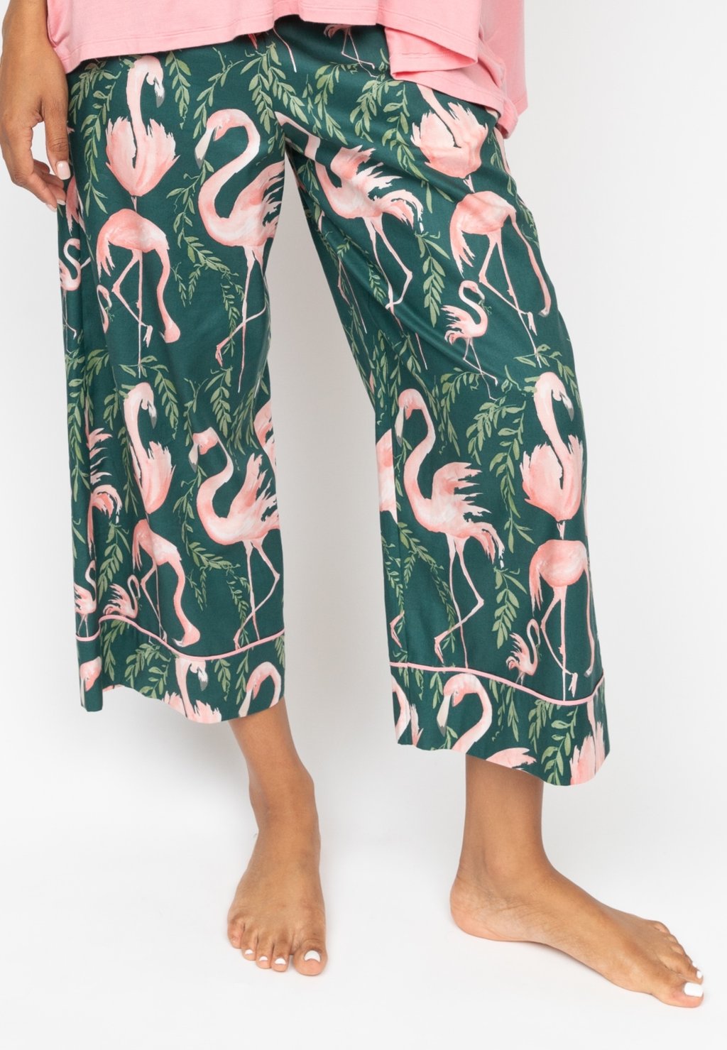 

Пижамные штаны IVY FLAMINGO WIDE LEG CROPPED Cyberjammies, зеленый