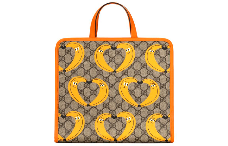 

Детская сумка-шоппер из холста с кожаными деталями GUCCI обычного размера Эбони/Оранжево-желтый/Конфетный цвет