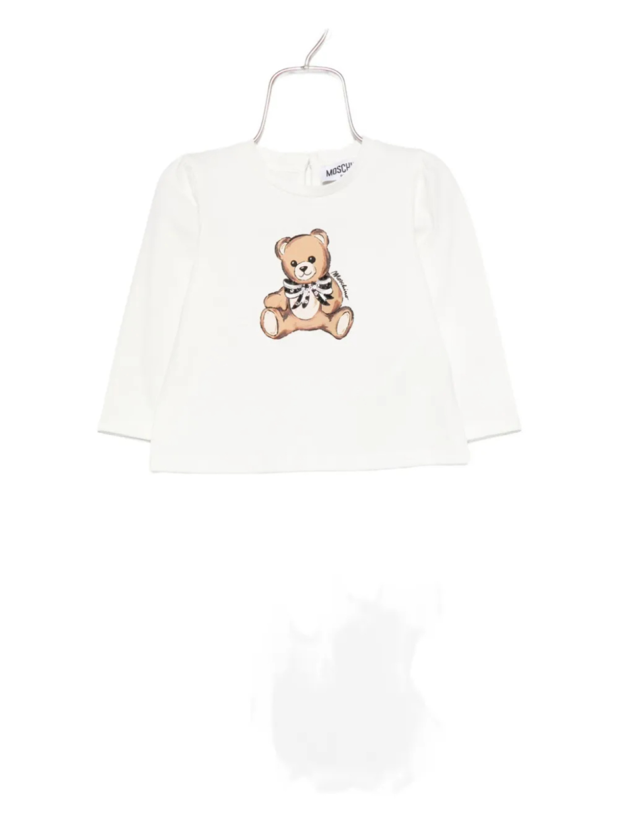 

Топ с длинными рукавами и принтом «Медвежонок Тедди» от Moschino Kids, белый