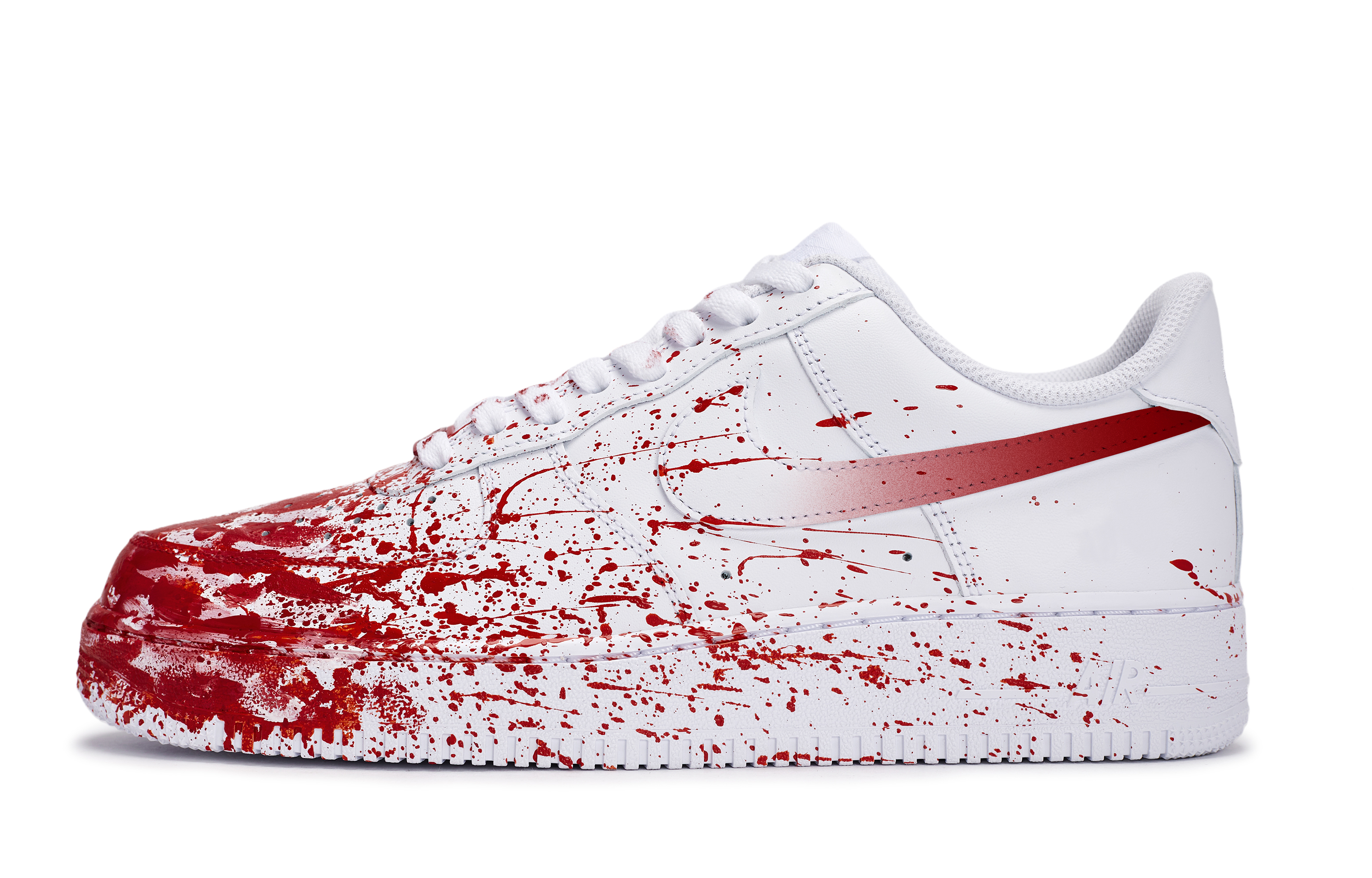 

Nike Кроссовки Air Force 1 с противоскользящим покрытием, износостойкие, низкие, мужские, белые, красные